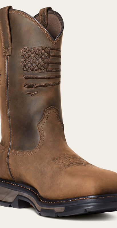 WorkHog XT Patriot Waterproof Carbon Toe Work Boot Medial